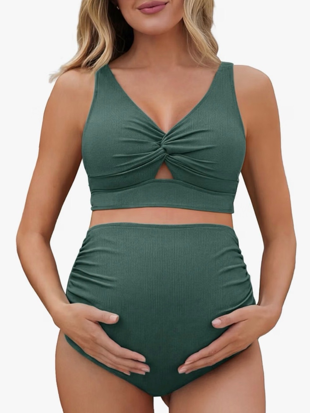 NWT - Summer Mae Twist Top Maternity Bikini - Size 12
